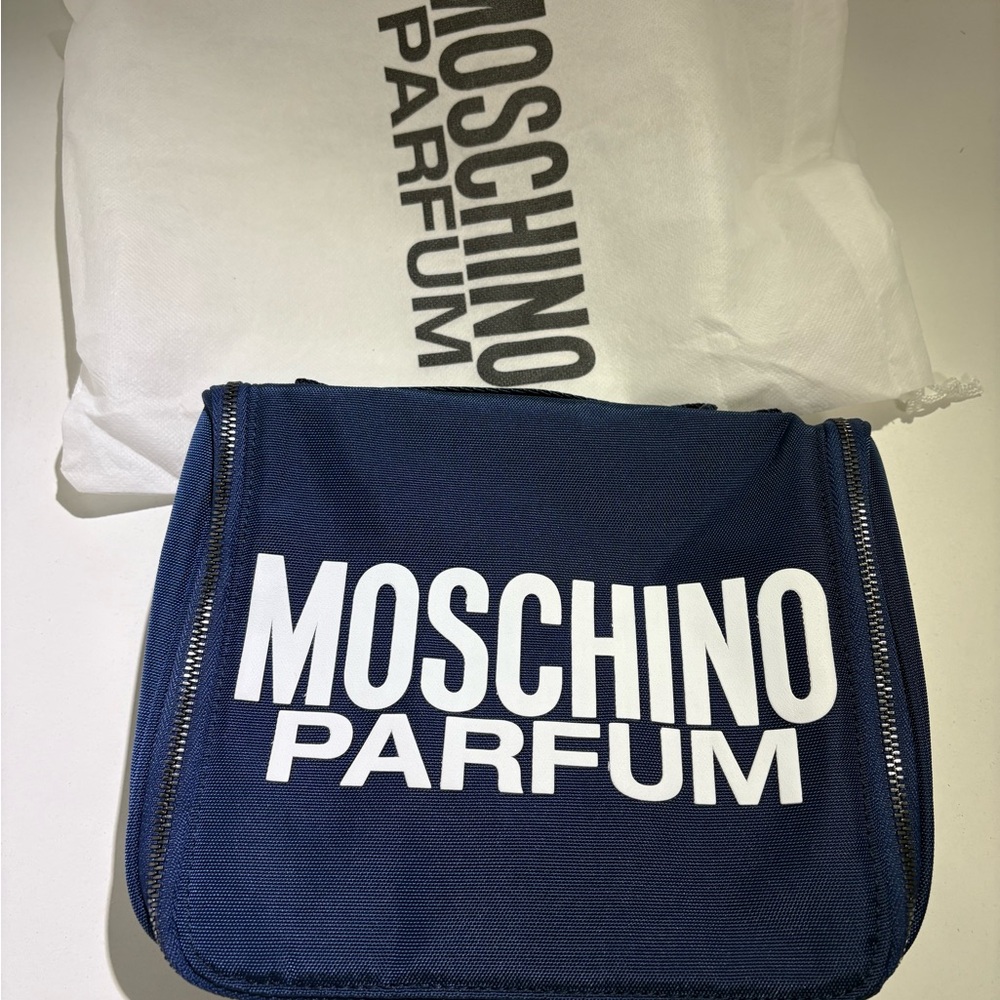 Moschino Parfum Blue travel toiletry bag